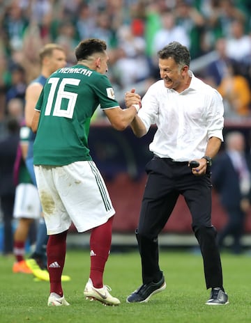 Los rostros de la celebración de México tras vencer a Alemania