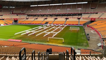 El césped de La Cartuja, en cuidados intensivos