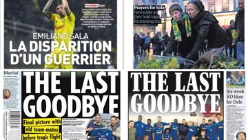 Las portadas de los diarios de todo el mundo hablan de la desaparición de Emiliano Sala.