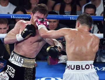 El triunfo de Canelo sobre Golovkin en imágenes