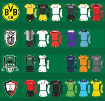 Las 131 camisetas de la Europa League 2015-16