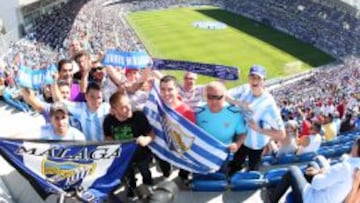 PASI&Oacute;N BLANQUIAZUL. Habr&aacute; ambientazo en La Rosaleda para recibir el s&aacute;bado al Real Madrid.