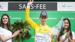 JEl portugu&eacute;s Rui Costa, en el podio final de la Vuelta a Suiza.