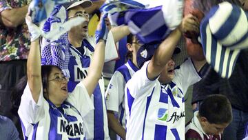 Alegría aficionados del Málaga.