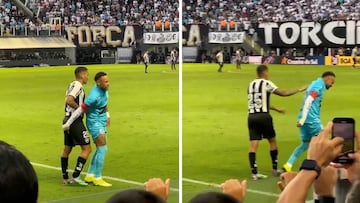 El deplorable gesto de Neymar: menos mal que su rival se lo tomó a risa