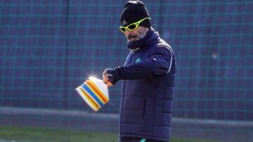 Cervera, durante un entrenamiento del C&aacute;diz.