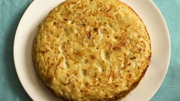Imagen de una tortilla de patatas o tortilla española.