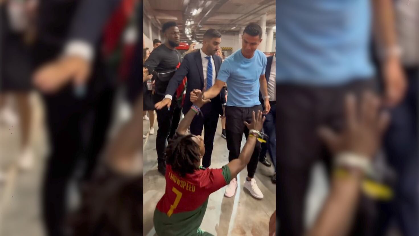 El video viral del streamer que se vuelve loco al conocer a Cristiano ...