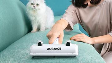 Rodillo quitapelos de gatos, perros y otras mascotas reutilizable de la marca Ace2Ace en Amazon