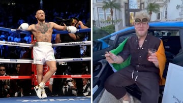 El luchador irland&eacute;s Conor McGregor y el youtuber Jake Paul.