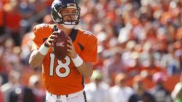El quarterback de los Broncos, Peyton Manning.