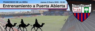 El Extremadura UD anuncia un entrenamiento especial a puerta abierta.