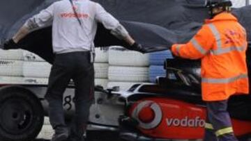 Hamilton se salió de pista en la última jornada en Jerez