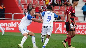 Ángel celebra el gol del empate.