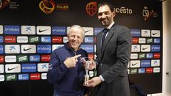 Sean Fitzpatrick, presidente de los Laureus, y Jorge Garbajosa, su hom&oacute;logo en la Federaci&oacute;n Espa&ntilde;ola de Baloncesto.