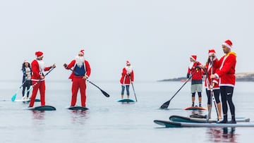 Paddle-surf para Papá Noeles