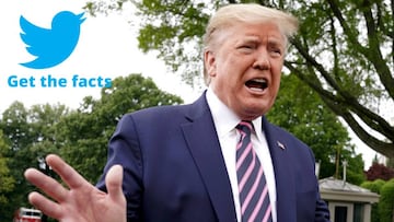 How does the Twitter fact-check policy work and why was it used against Trump?