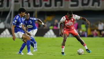 Partido de Liga BetPlay entre Millonarios e Independiente Santa Fe.