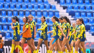 Nancy Antonio of America during the 8th round match between America and Pumas UNAM as part of the Liga BBVA MX Femenil, Torneo Apertura 2024 at Ciudad de los Deportes Stadium on September 01, 2024 in Mexico City, Mexico.