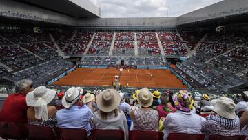 Imagen de la Caja M&aacute;gica durante un partido del Mutua Madrid Open 2018.