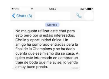 El Whatsapp ms difundido sobre la final de la Champions