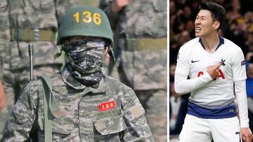 El soldado Son Heung-Min ante sus últimas horas de servicio