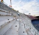 Empieza el derribo de la tercera gradería del Camp Nou