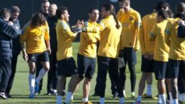 Entrenamiento del FC Barcelona.