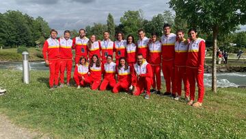 El equipo español de Piragüismo que competirá en el Europeo de Eslalon de Francia.