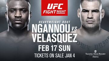 El 17 de febrero, Ca&iacute;n Vel&aacute;squez vuelve a la UFC, y lo har&aacute; para pelear ante el camerun&eacute;s Francis Ngannou. Aqu&iacute; te decimos c&oacute;mo puedes conseguir boletos.