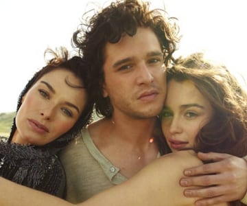 Lena Headey (Cersei Lannister) junto a Kit Harrington (Jon Nieve) y Emilia Clarke (Daenerys Targaryen) en Instagram.