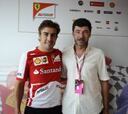 Gianni Bugno da la bienvenida y las gracias a Fernando Alonso