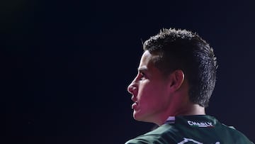 James Rodriguez celebrates his goal 1-0 of Leon during the 2nd round match between Leon and Guadalajara as part of the Liga BBVA MX, Torneo Apertura 2025 at Nou Camp Stadium, on July 19, 2025 in Leon, Guanajuato, Mexico.