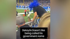New angle shows DK Metcalf incident with Lions fan during game