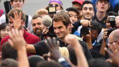 El día después: Federer celebró su título con los fans