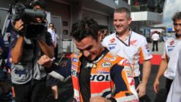 Pedrosa, feliz con su victoria en el GP de Malaisia.