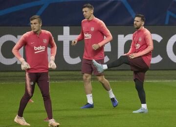 Messi, durante un entrenamiento celebrado en la previa del encuentro del Barcelona ante el Inter.