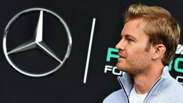 Nico Rosberg en el paddock de Silverstone.