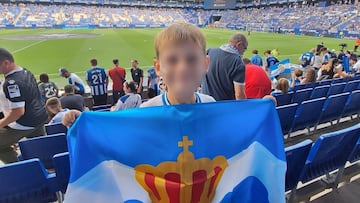 El Espanyol agasaja al niño perico vetado en Montilivi