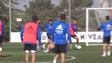 Último entrenamiento del Real Madrid antes de la visita del Alavés