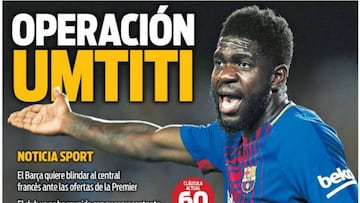 La renovación de Umtiti, en las portadas de Barcelona