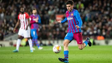 Pedri, en el partido ante el Athletic.