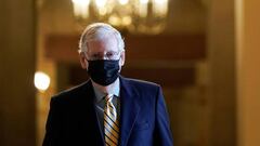 Senate Majority Leader Mitch McConnell (R-KY) walks to the Senate Chamber on Capitol Hill in Washington, U.S., September 10, 2020.      REUTERS/Joshua Roberts