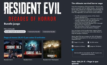 11 juegos de Resident Evil por menos 30 euros, el nuevo ofertón Humble Bundle