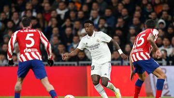 Vinicius, en una acción de los cuartos de final de Copa contra el Atlético.