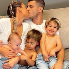 Así se lo pasan los hijos de Álvaro Morata cuando creen que sus padres no les ven