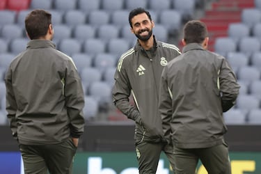 El Real Madrid entrenó en el Allianz Arena antes de su partido contra el Bayern.