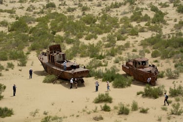 Aral, el desierto que tiene barcos encallados en la arena