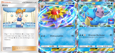 No busques más: esta es la mejor baraja de Pokémon TCG Pocket, con Misty, Starmie ex y Lapras ex