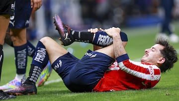 Alan Mozo of Guadalajara during the 16th round match between Guadalajara and Puebla as part of the Liga BBVA MX, Torneo Clausura 2025 at Akron Stadium, on April 15, 2025 in Guadalajara, Jalisco, Mexico.